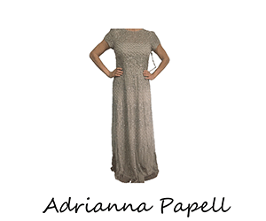 Adrianna Papell Bordado Nude