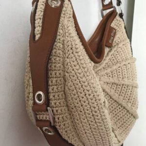 Miu Miu Crochet Nude e Caramelo