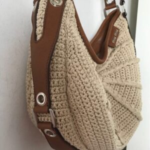 Miu Miu Crochet Nude e Caramelo