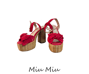 Miu Miu Camurça Vermelho