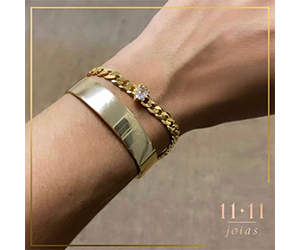 Pulseira Groumet Prata 950 com Banho de Ouro