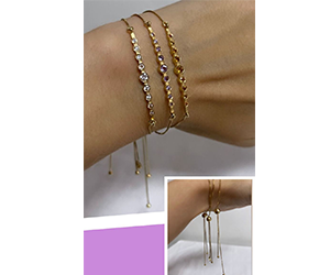 Pulseiras Super Delicadas Prata 950 com Banho de Ouro